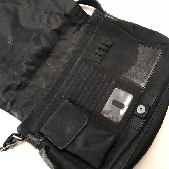 Fossil Black Leather Messenger Bag - Picture 3 of 7